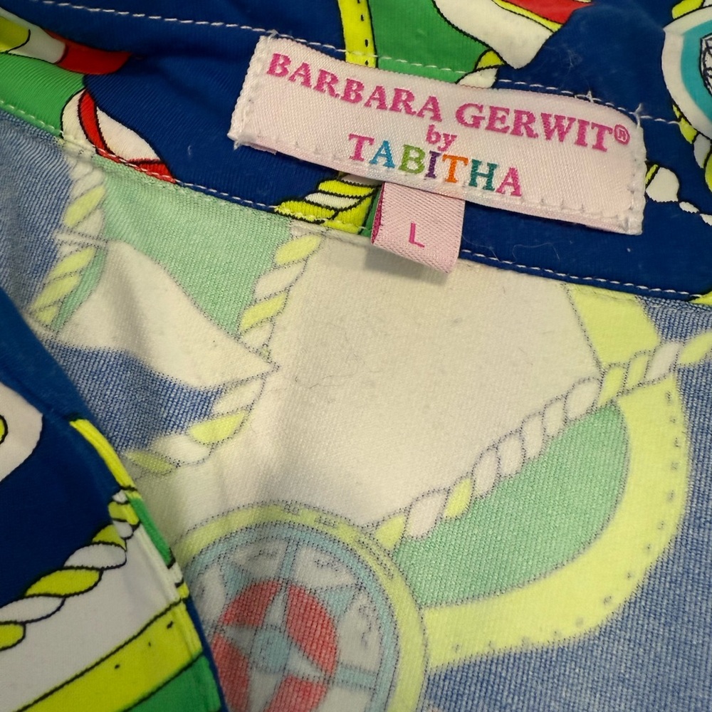 Barbara Gerwitt by Tabitha nautical sleeveless mini dress Size large - Picture 5 of 9